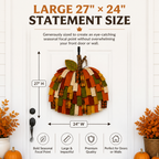 🎃Handmade Patchwork Pumpkin Door Hanger - Rustic Fall & Thanksgiving Home Decor🍂