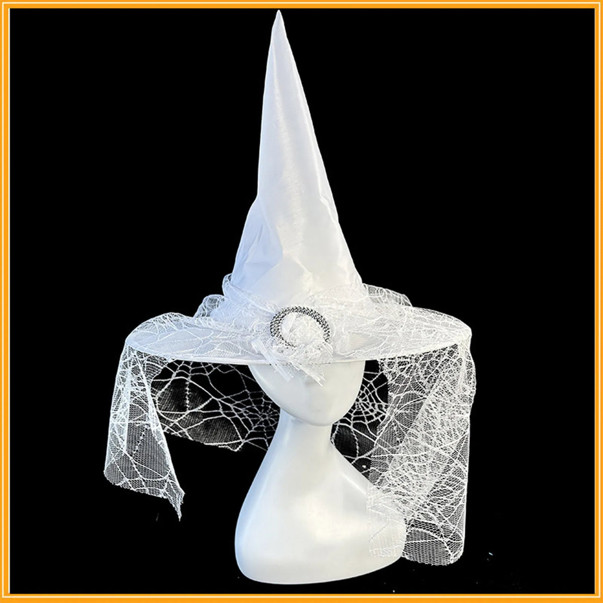 White Witch Veil Holiday Accessory Princess Kids' Dress Halloween Costume – White